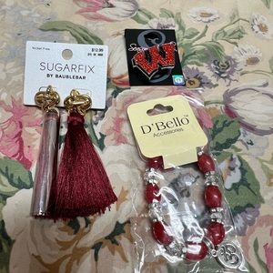 Pin & earrings bracelet